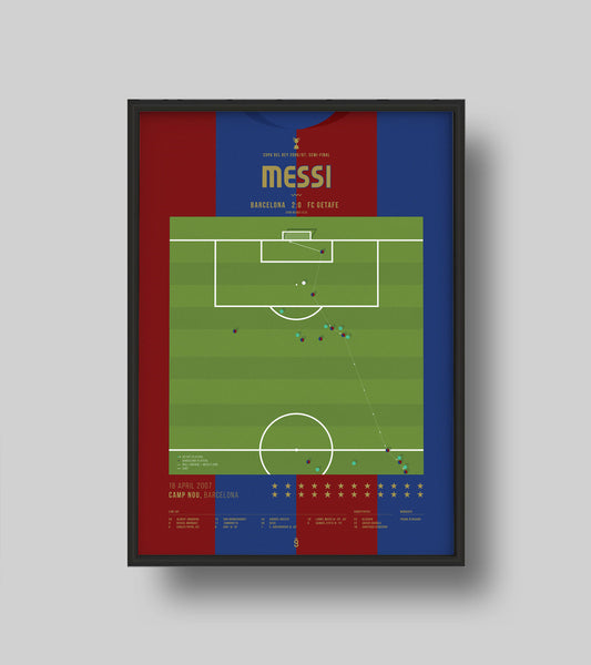 Messi scores Maradona's goal