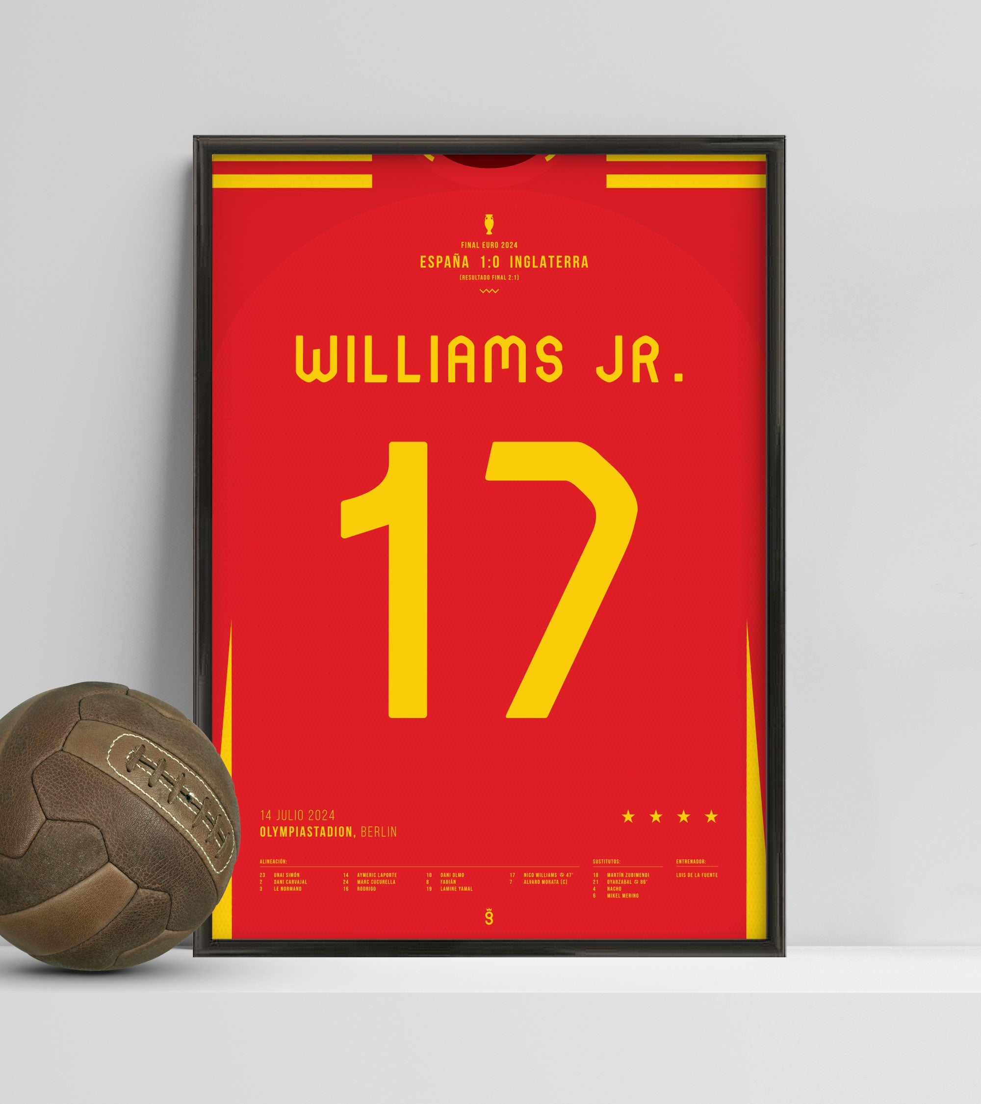 Nico Williams' Opening Goal in the Final vs England (Jersey ver