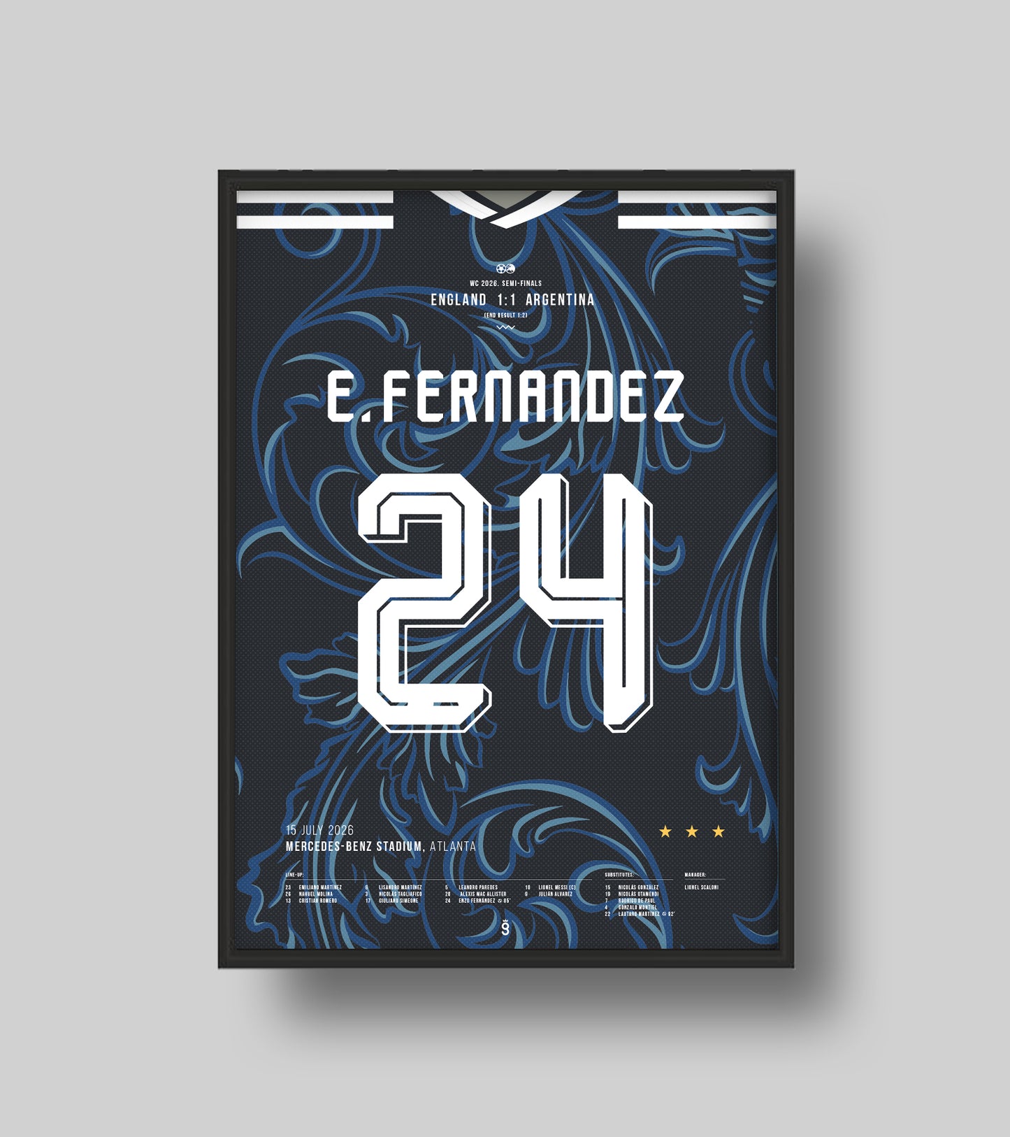  El gol del empate de Enzo Fernández contra Inglaterra (Jersey ver.)
