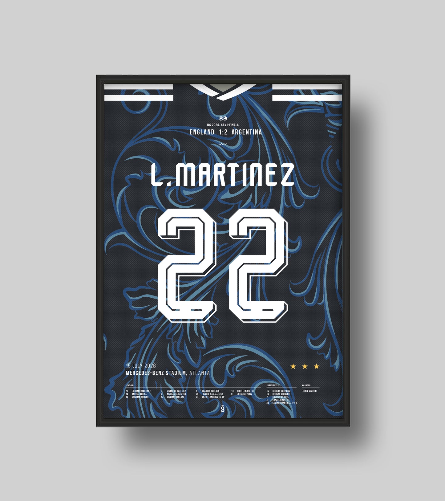 El gol de Lautaro Martínez contra Inglaterra (Jersey ver.)
