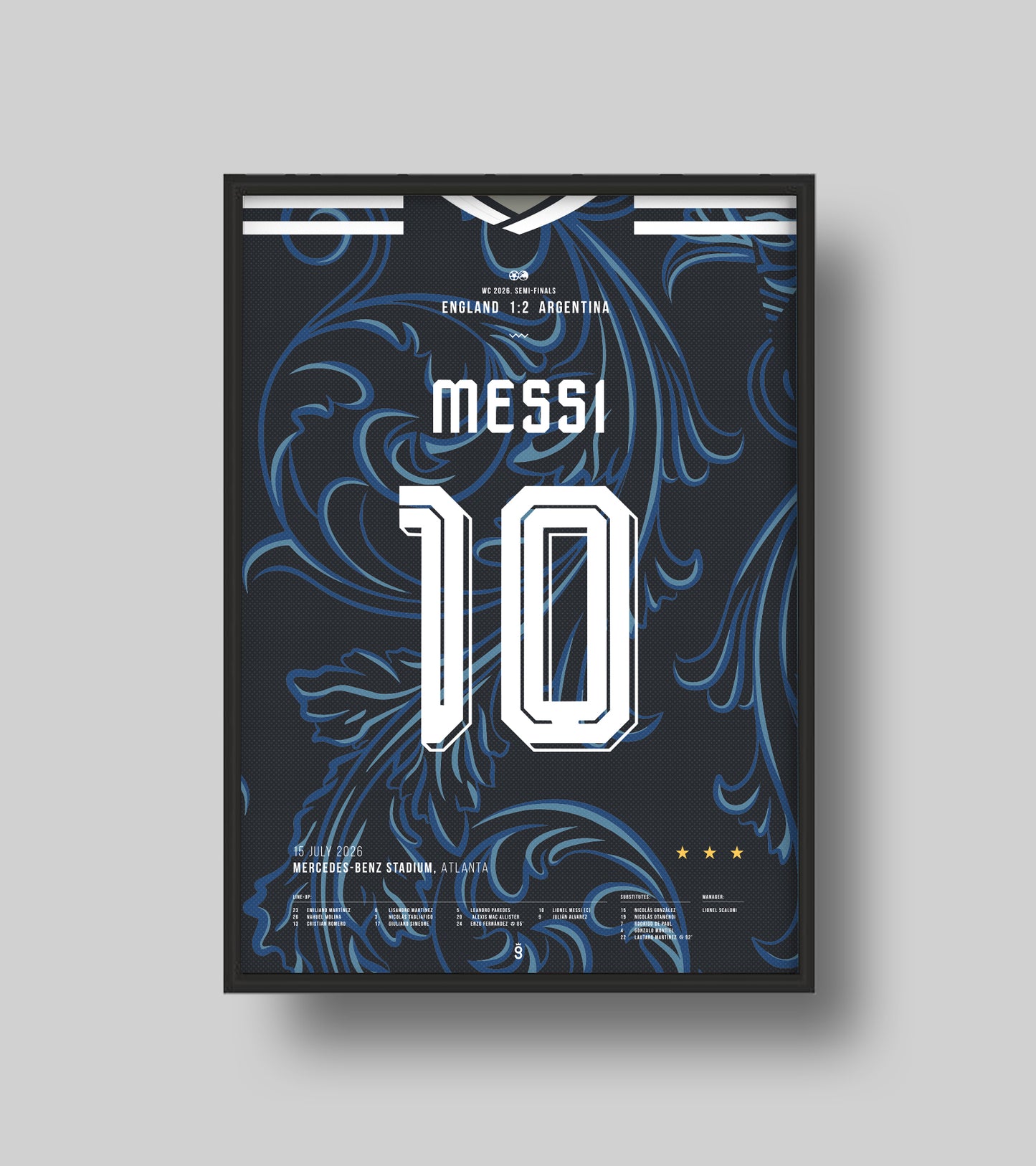Leo Messi contra Inglaterra (Jersey ver.)