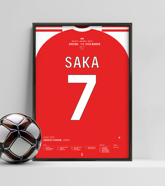 Saka sends Arsenal to the final (Jersey ver)