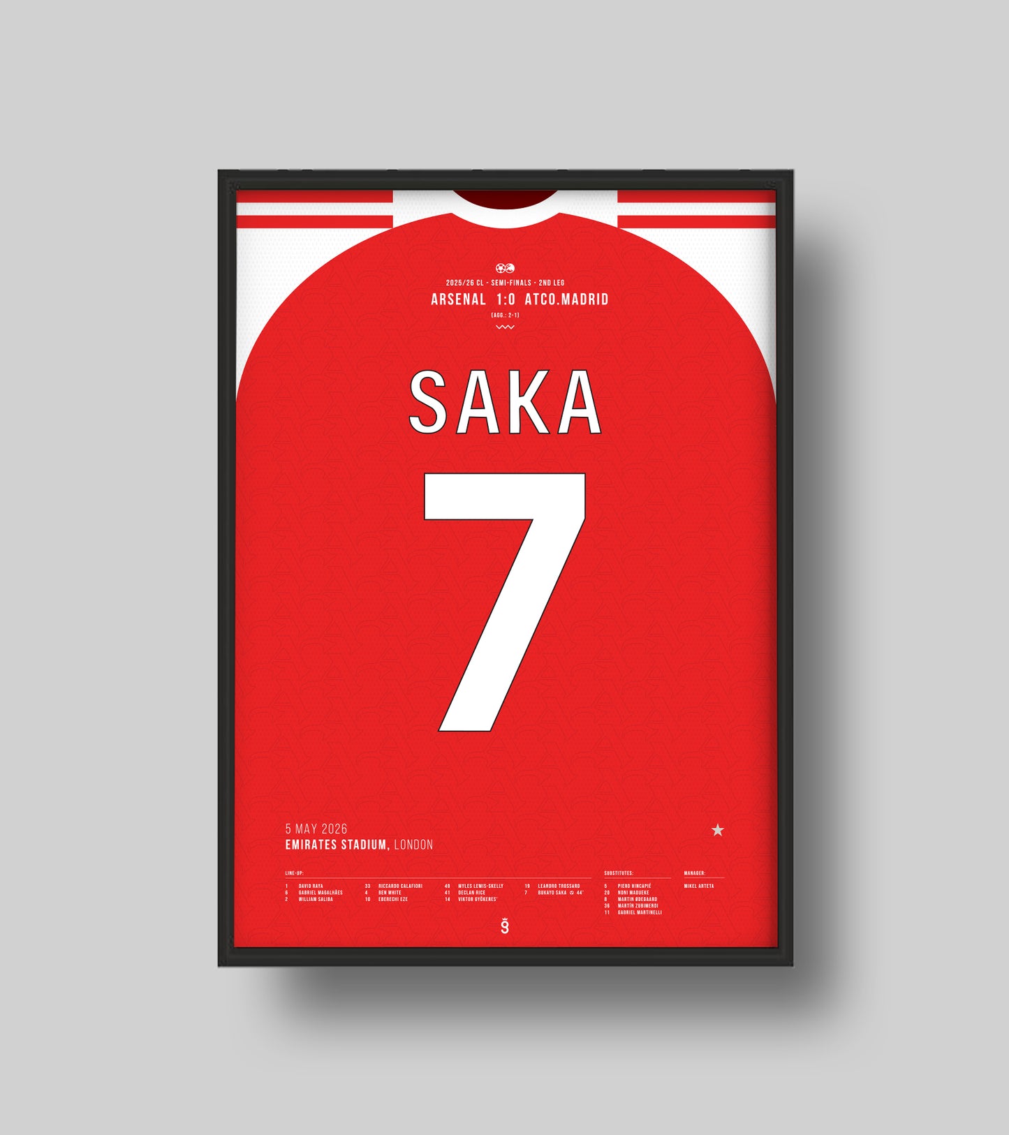 Saka sends Arsenal to the final (Jersey ver)