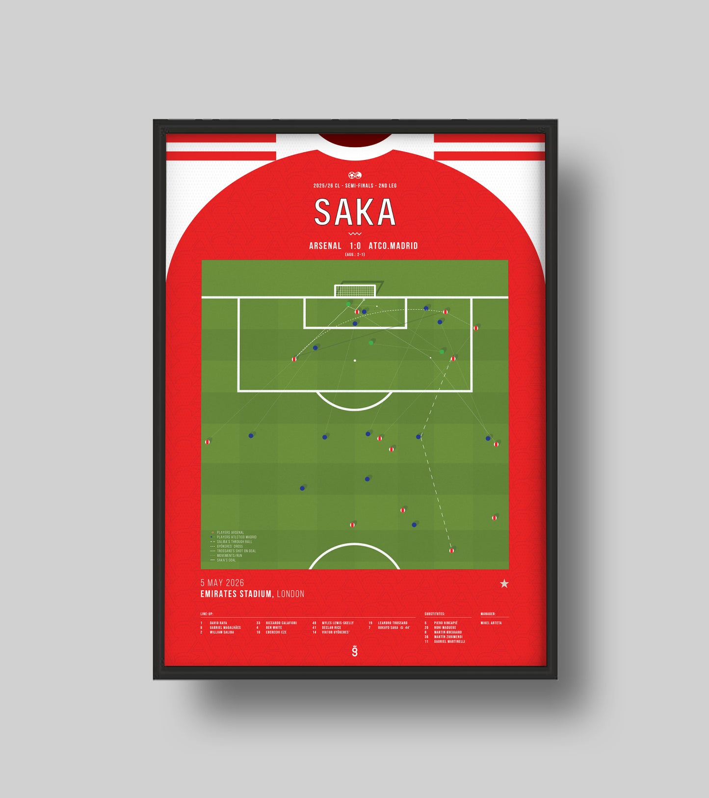 Saka sends Arsenal to the final