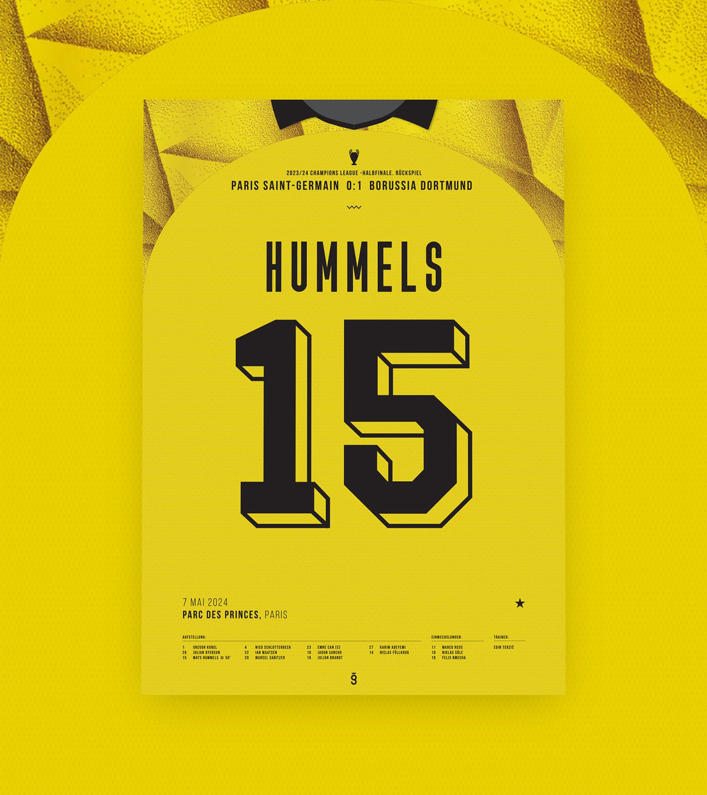 Mats Hummels winning goal vs PSG (Jersey ver.)