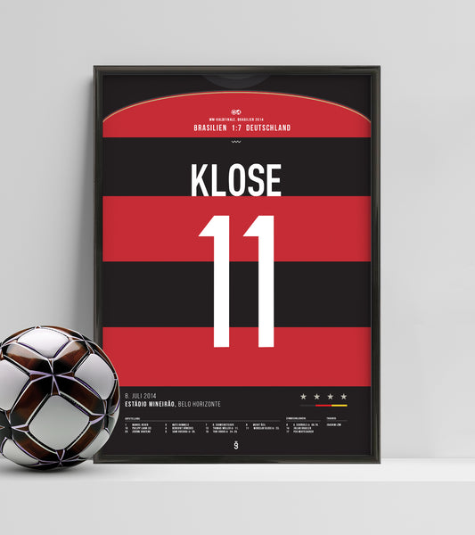 The legendary 7 goals of Germany v. Brazil (Klose) (Jersey ver.)