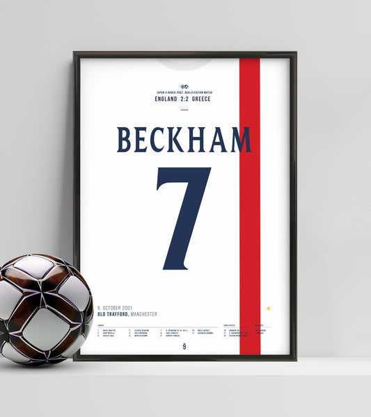 El icónico tiro libre de David Beckham contra Grecia