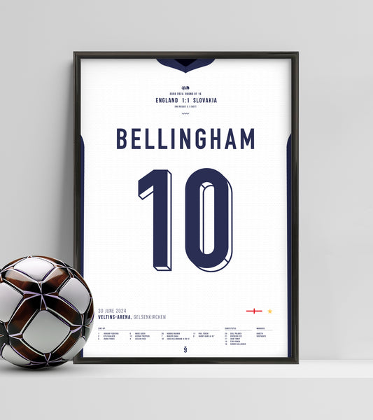 El espectacular gol de chilena de Bellingham contra Eslovaquia