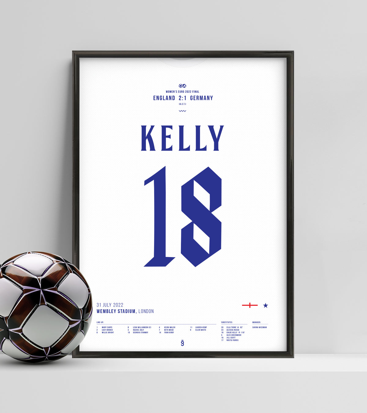 Kelly scores winner to win Women's Euro 2022 (Jersey ver.)