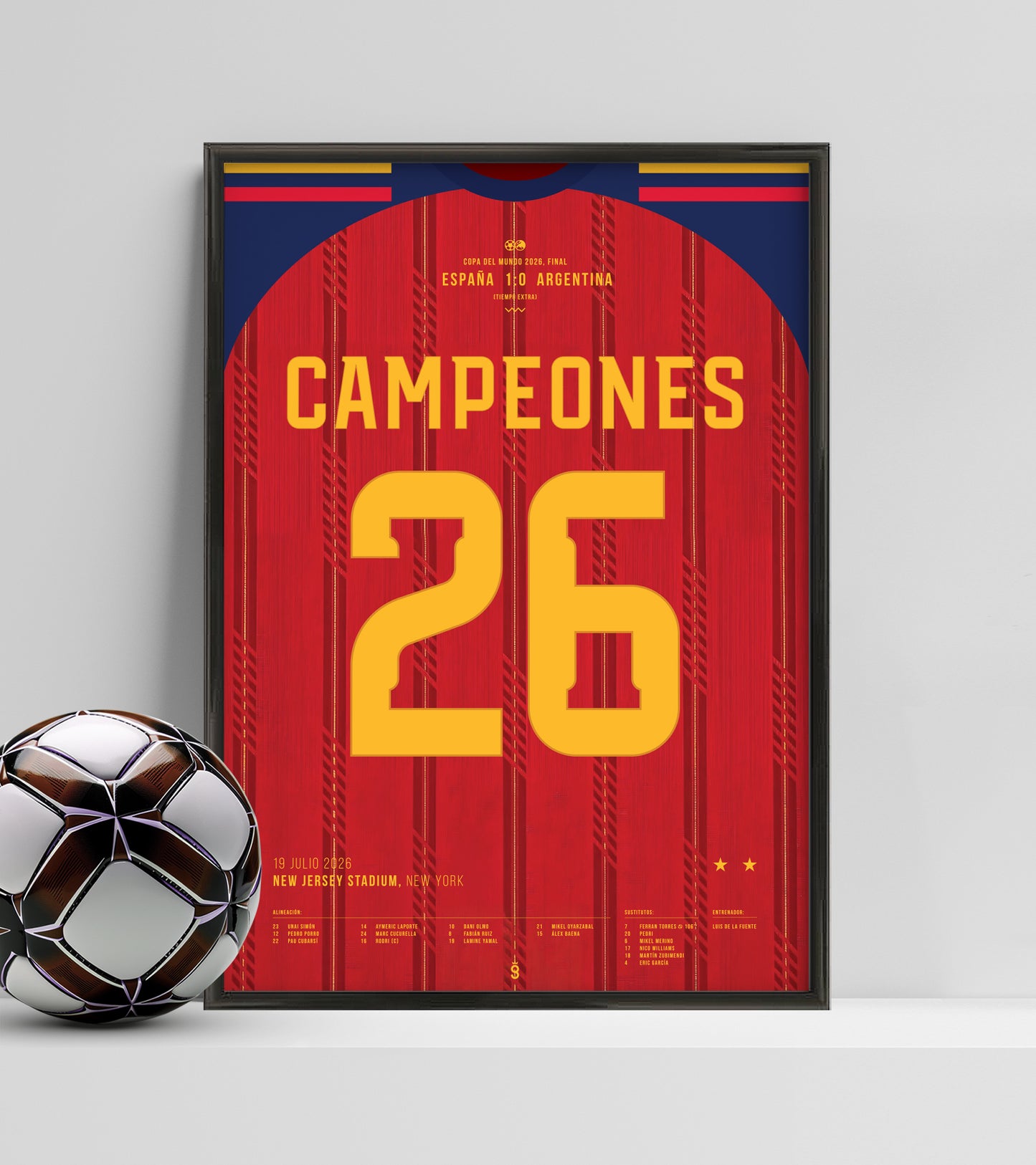 Spain win their second World Cup ⭐️⭐️ (Jersey ver.)