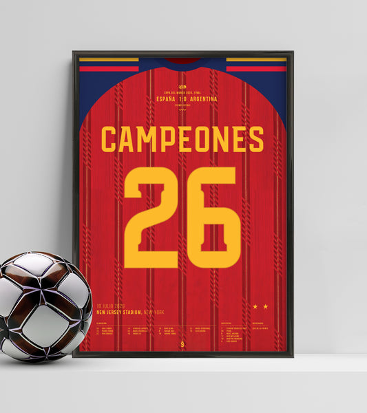 Spain win their second World Cup ⭐️⭐️ (Jersey ver.)