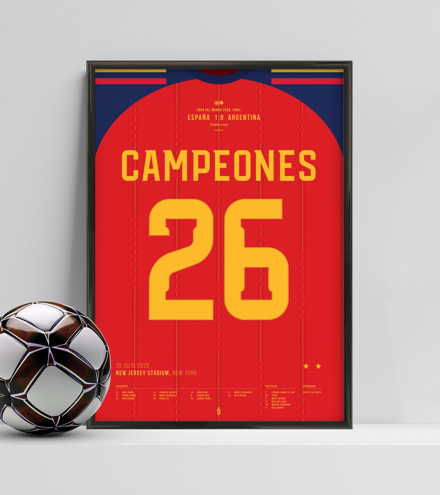 Spanien gewinnt seine zweite Weltmeisterschaft ⭐️⭐️ (Jersey ver.)