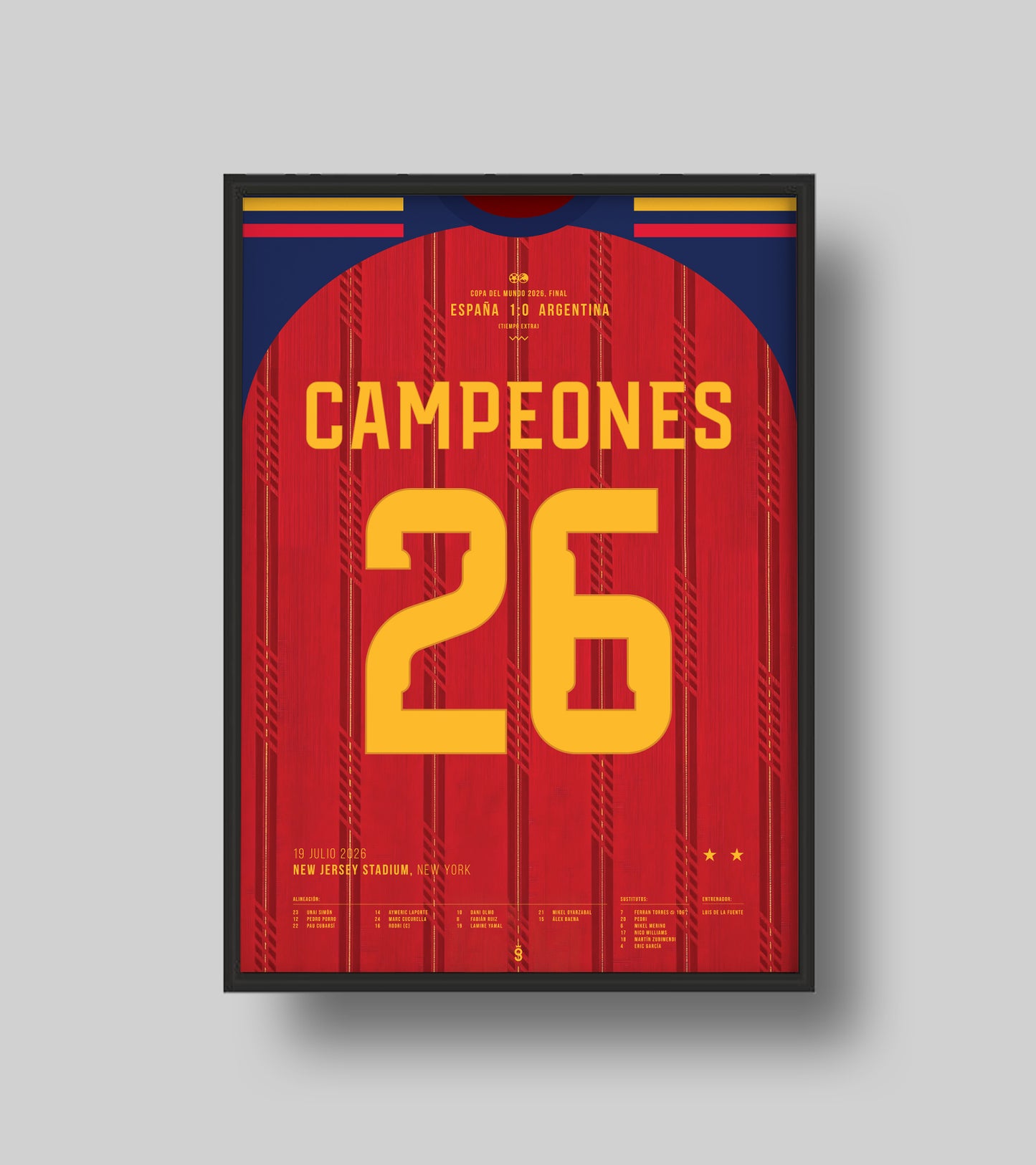 Spain win their second World Cup ⭐️⭐️ (Jersey ver.)