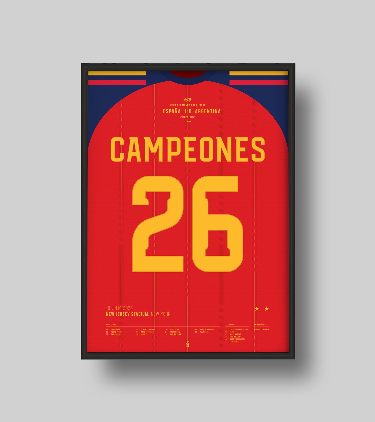Spanien gewinnt seine zweite Weltmeisterschaft ⭐️⭐️ (Jersey ver.)