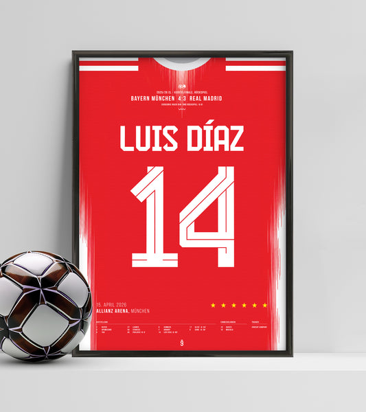 Bayern's dramatic 4–3 victory over Real Madrid (Jersey ver.) (Luis Díaz)