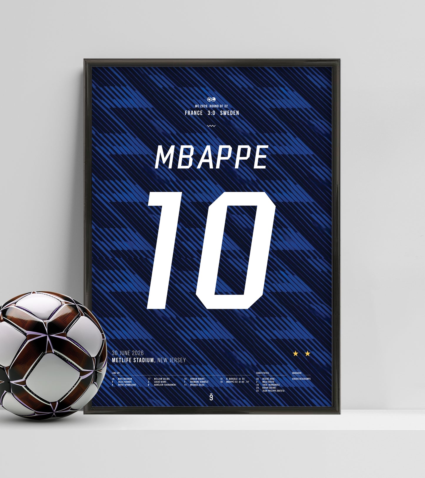 Mbappé brace vs Sweden (Jersey ver.)