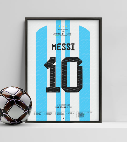 Messi's legendary WC final against France (Jersey ver.)