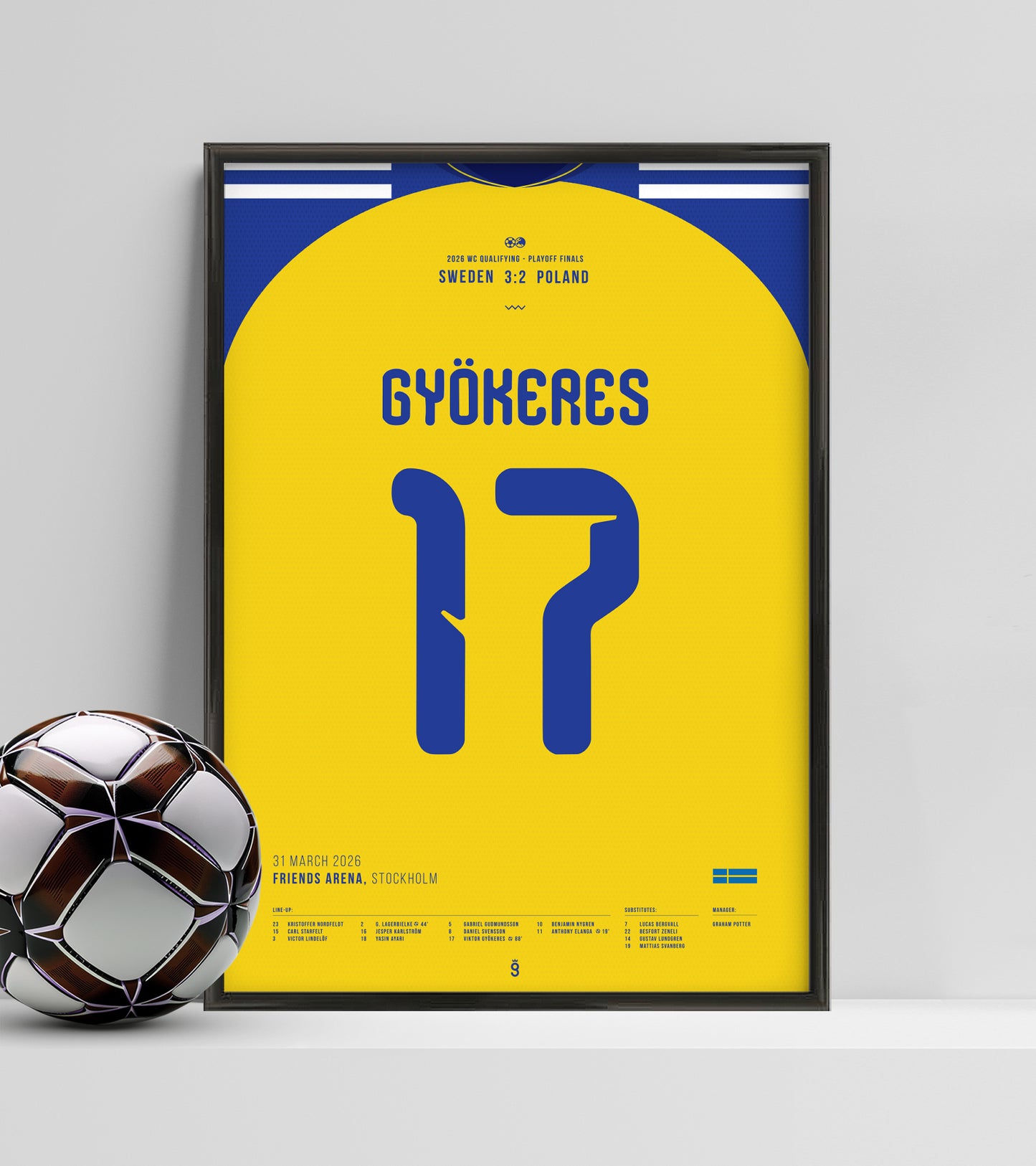 Gyökeres sends Sweden to the World Cup (Jersey ver.)