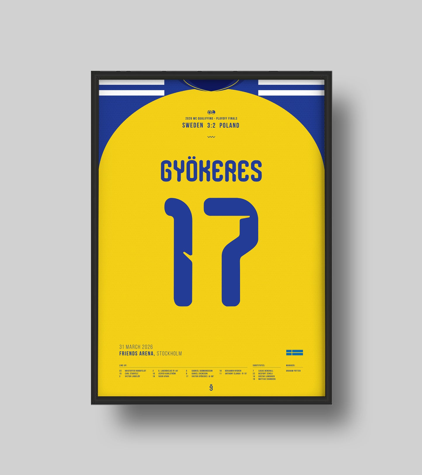 Gyökeres sends Sweden to the World Cup (Jersey ver.)