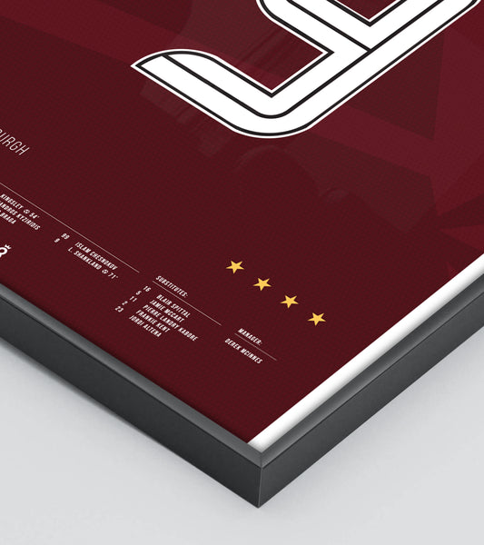 Hearts edge closer to historic title (Jersey ver)