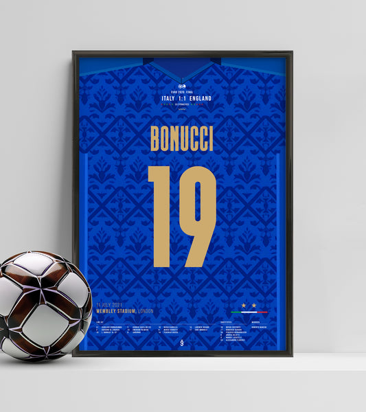 Bonucci marca el gol del empate ante Inglaterra