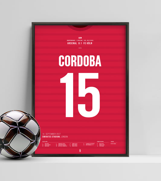 Jhon Córdoba vs Arsenal (Jersey ver.)