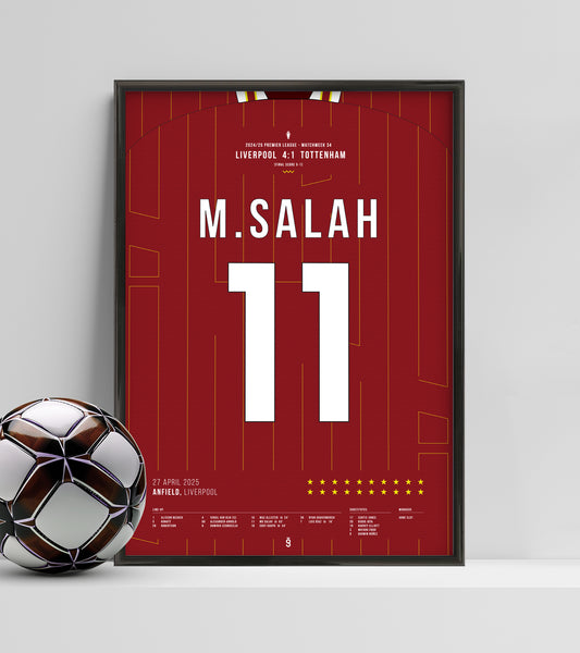 Mo Salah’s Historic Goal vs Spurs (Jersey ver.)