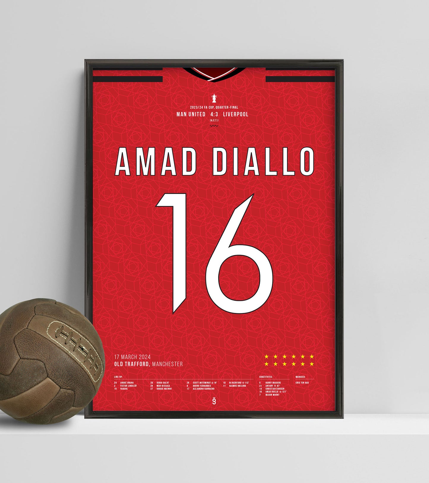 Amad Diallo late Winner vs Liverpool (Jersey ver.)