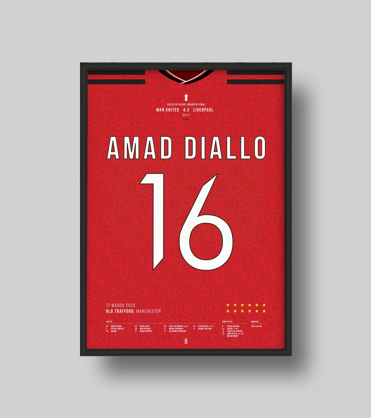 Amad Diallo später Sieger gegen Liverpool (Trikot)