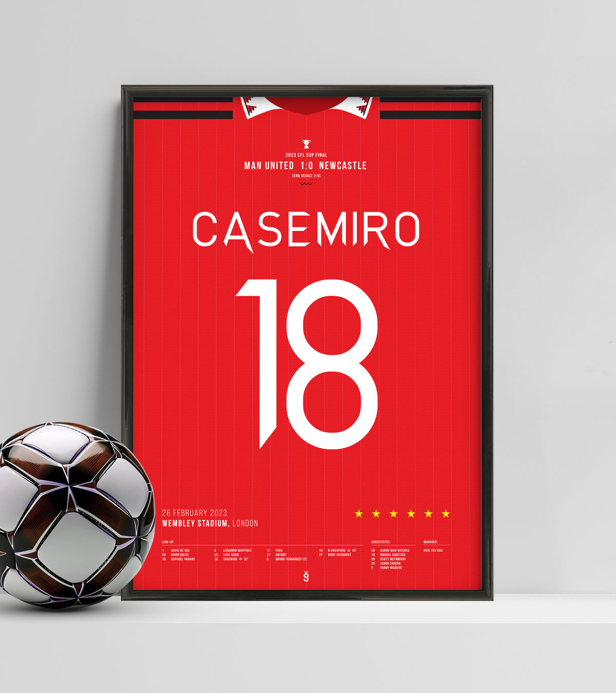 Casemiro köpfte das erste Tor im EFL-Cup-Finale