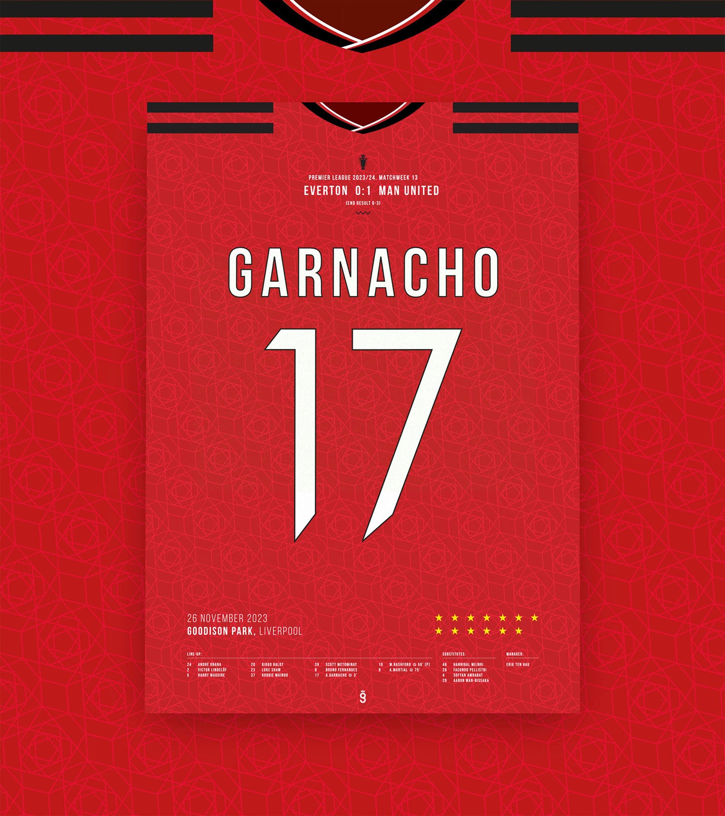 Garnacho's overhead kick vs Everton (Jersey ver.)
