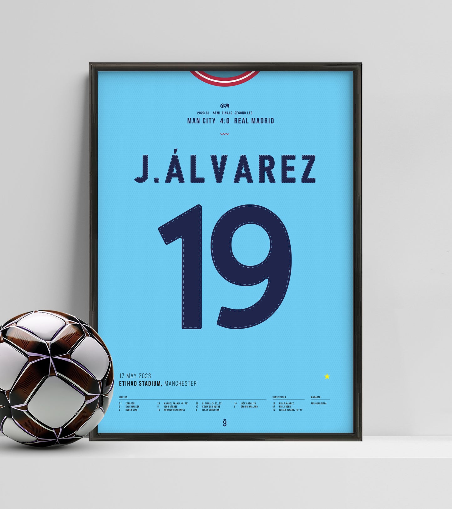 Julian Alvarez scores the 4-0 in runaway victory vs Real (Jersey ver.)