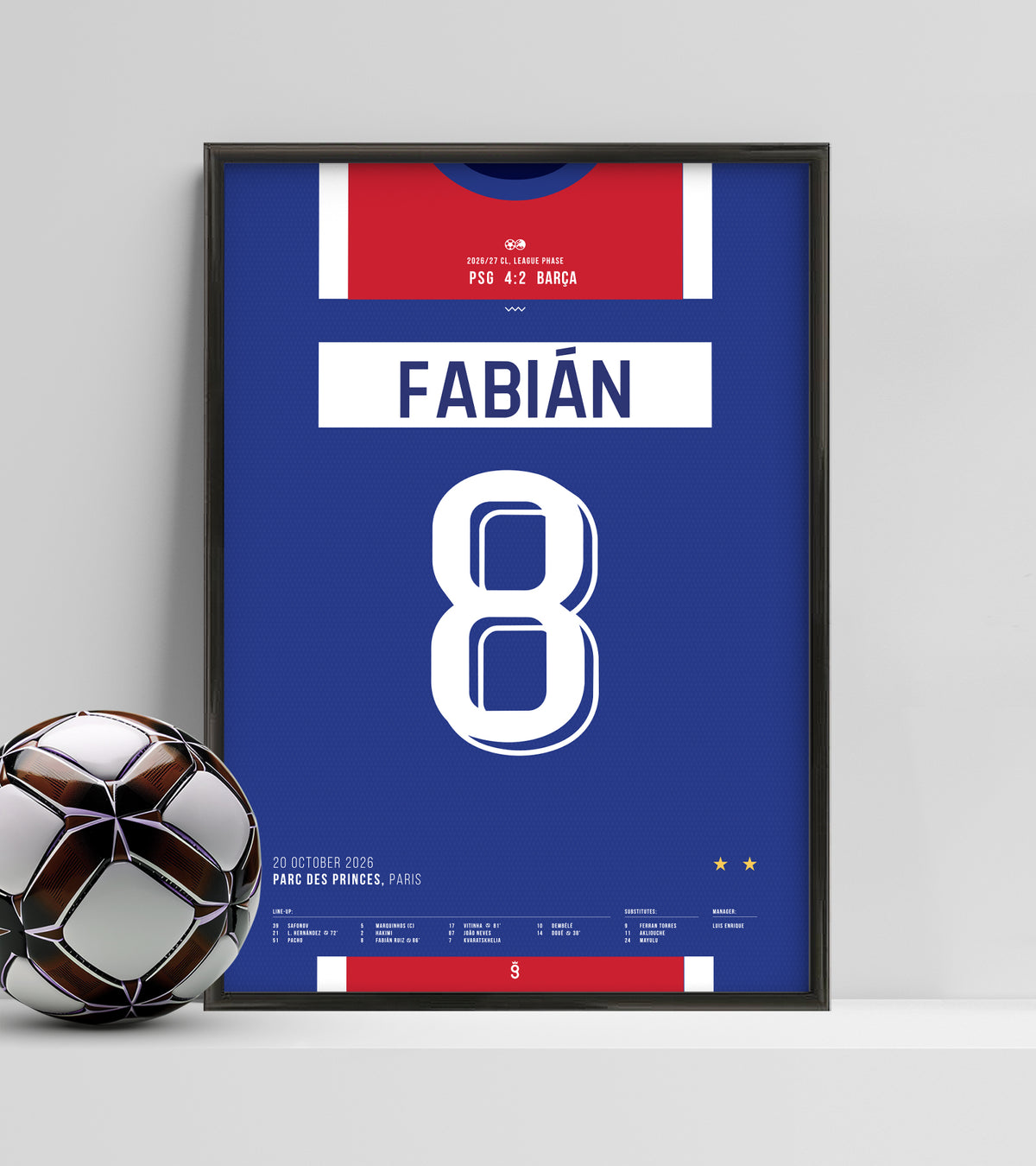 PSG's thrilling 4–2 victory over Barcelona (Jersey ver.)