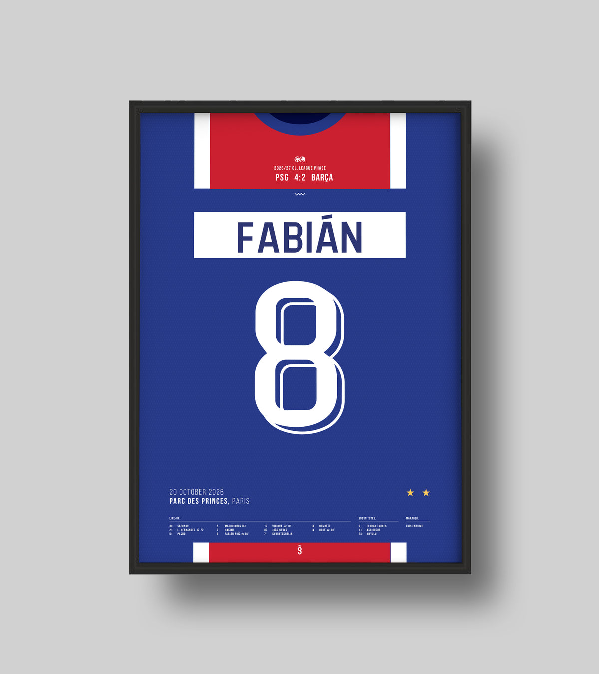 PSG's thrilling 4–2 victory over Barcelona (Jersey ver.)