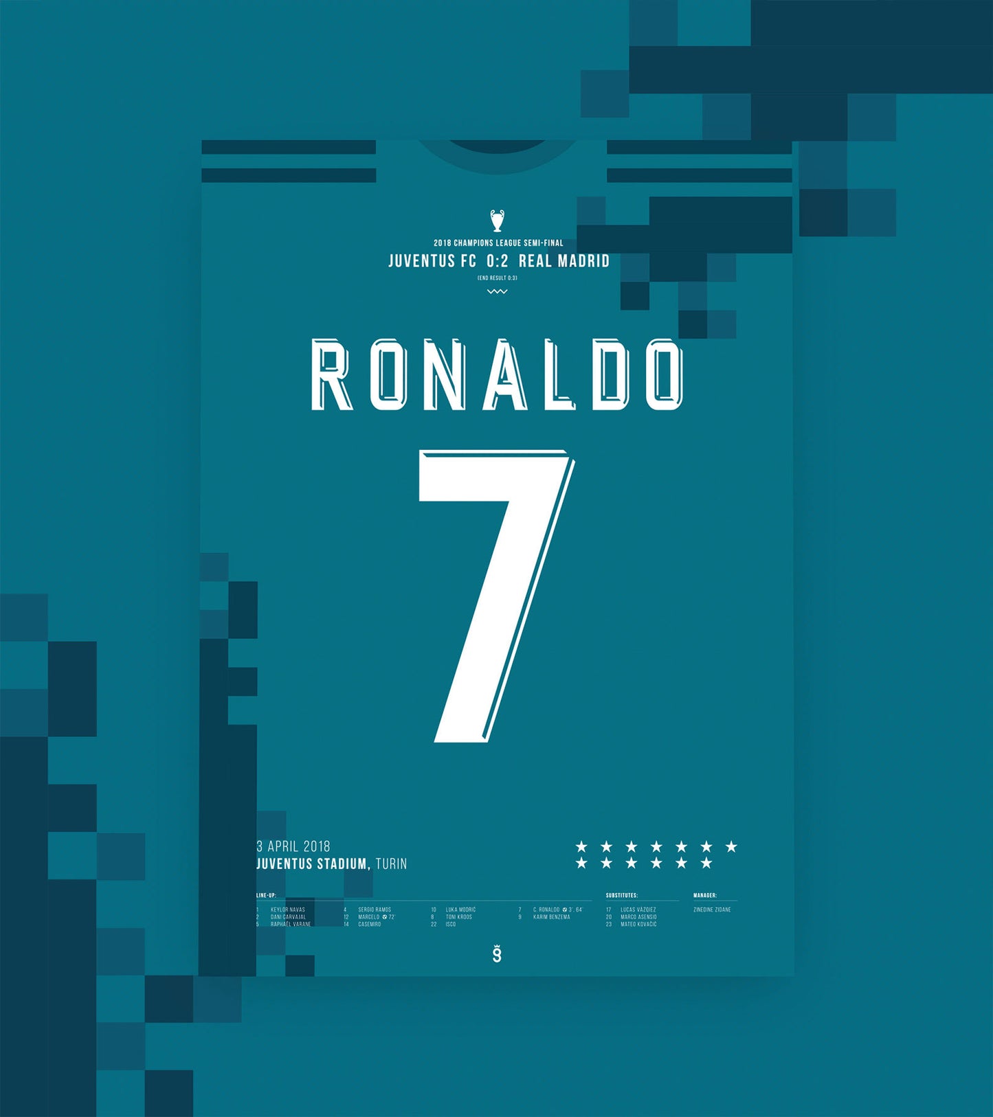Ronaldo's stunning overhead kick for Real Madrid (Jersey ver.)