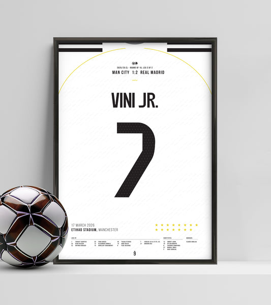 Vini Jr. brace vs Man City at the Etihad (Jersey ver.)