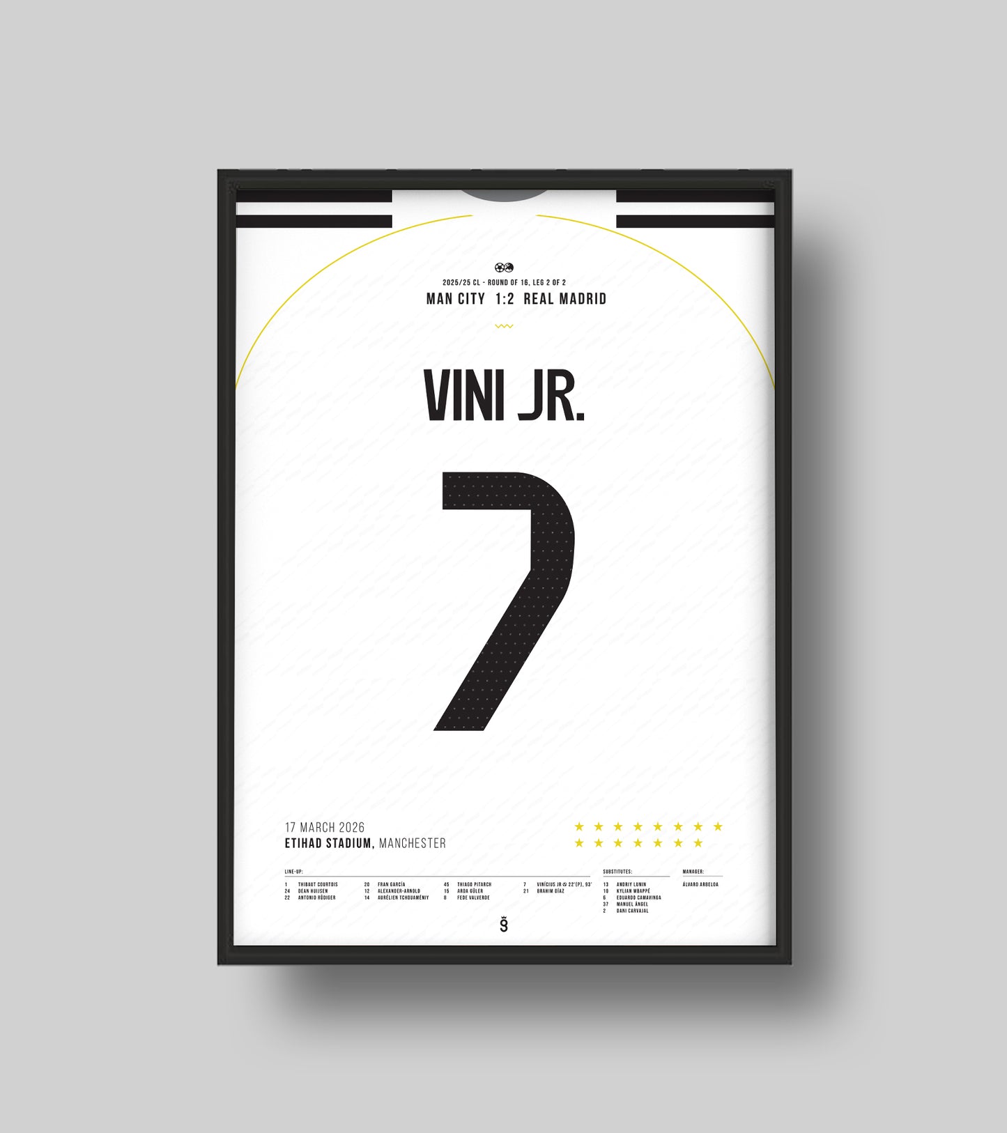 Vini Jr. brace vs Man City at the Etihad (Jersey ver.)