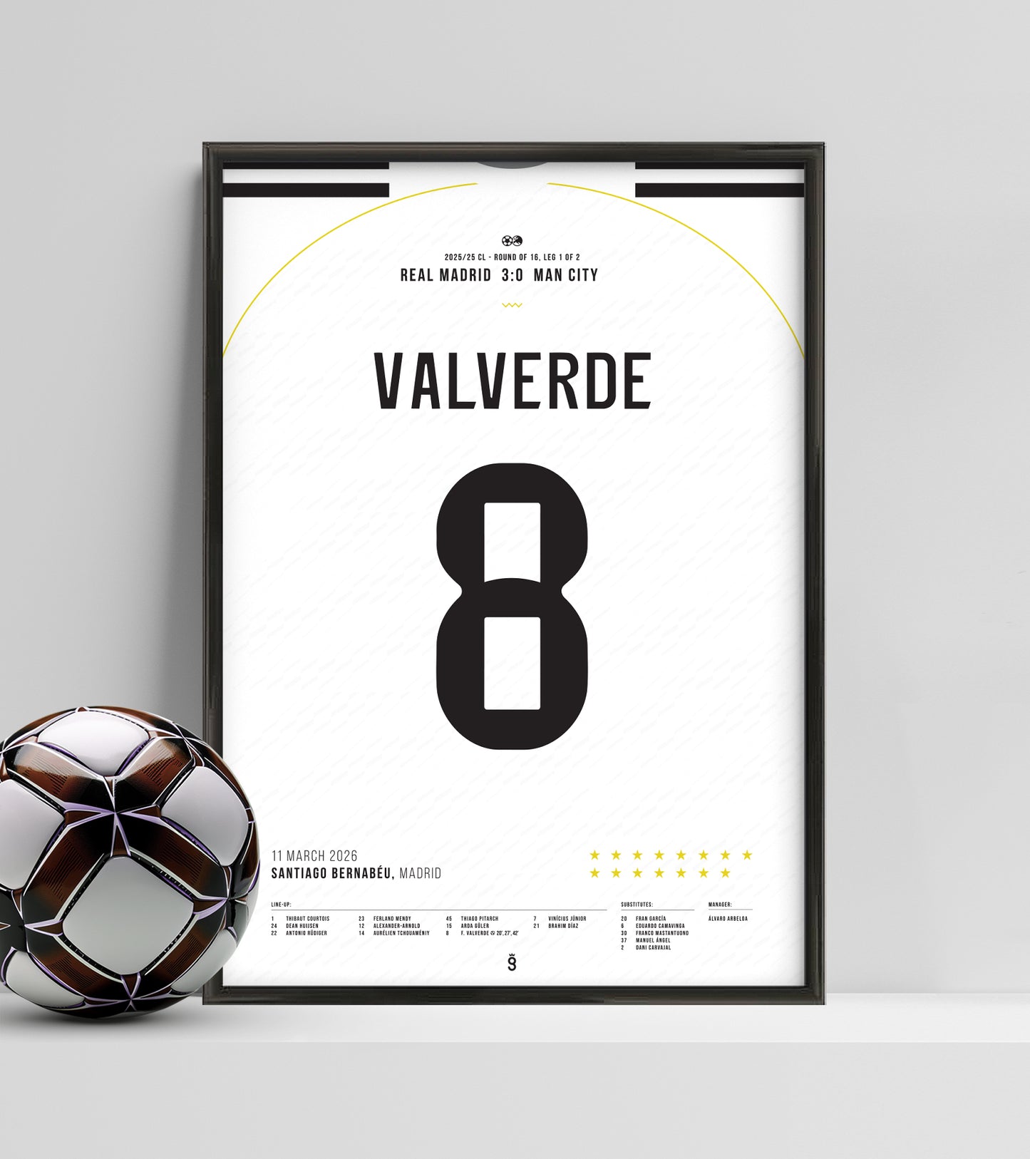 Fede Valverde hat trick vs Man City (Jersey ver.)