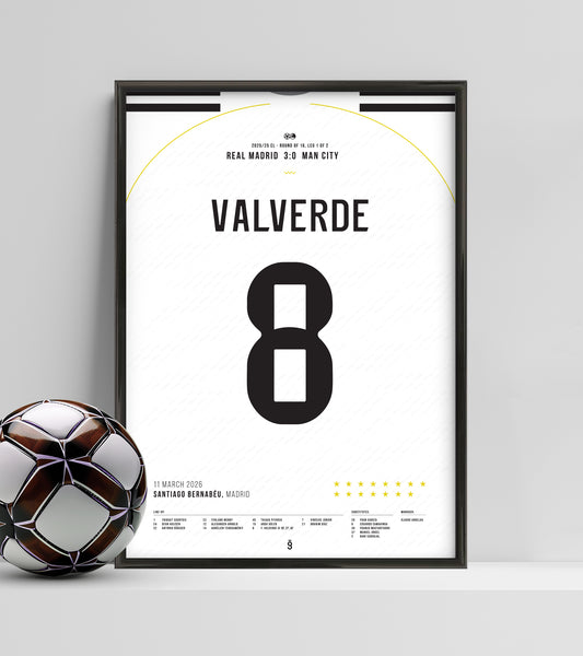 Fede Valverde hat trick vs Man City (Jersey ver.)