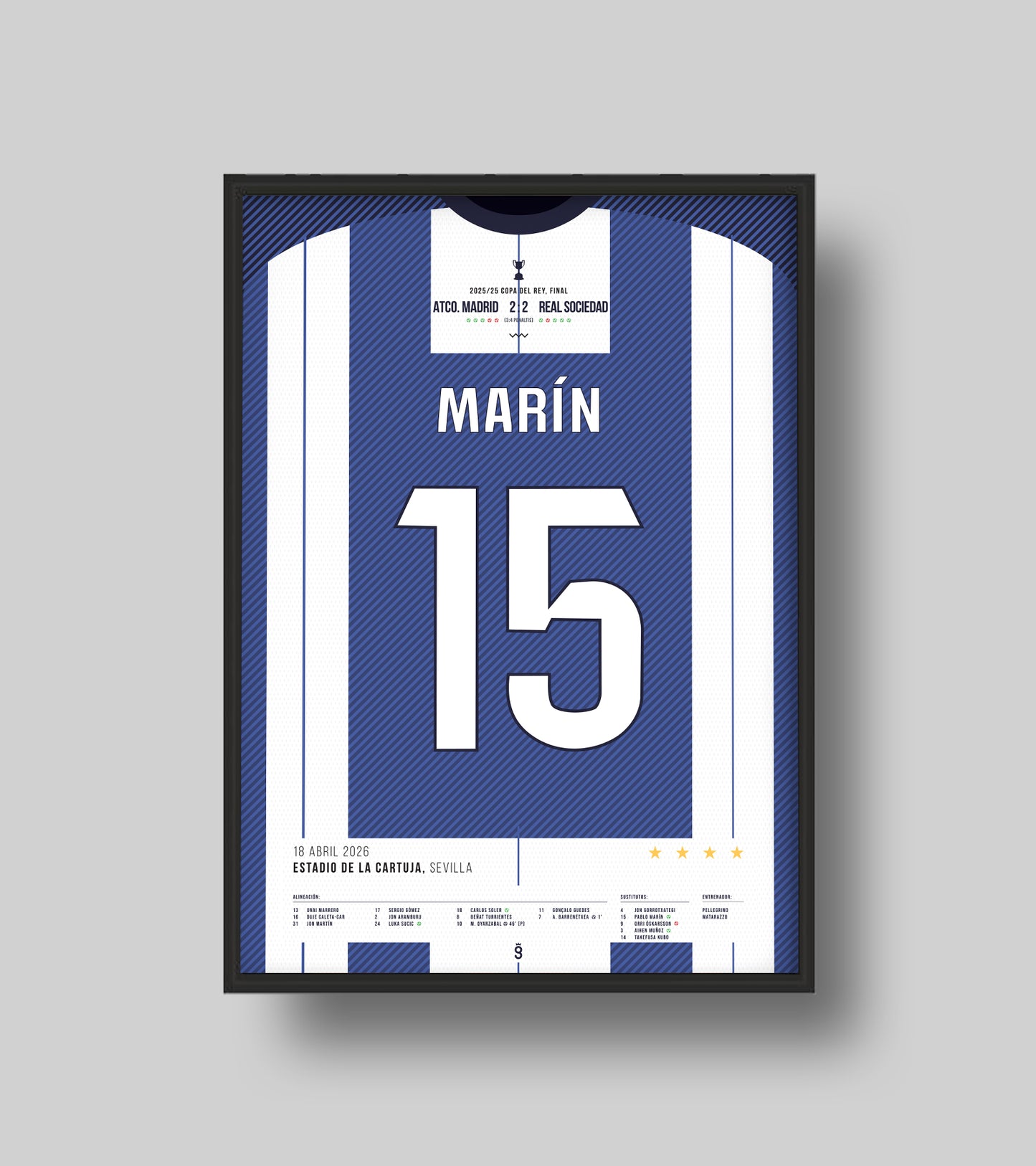 Real Sociedad lift the Copa del Rey (Pablo Marín Jersey ver.)