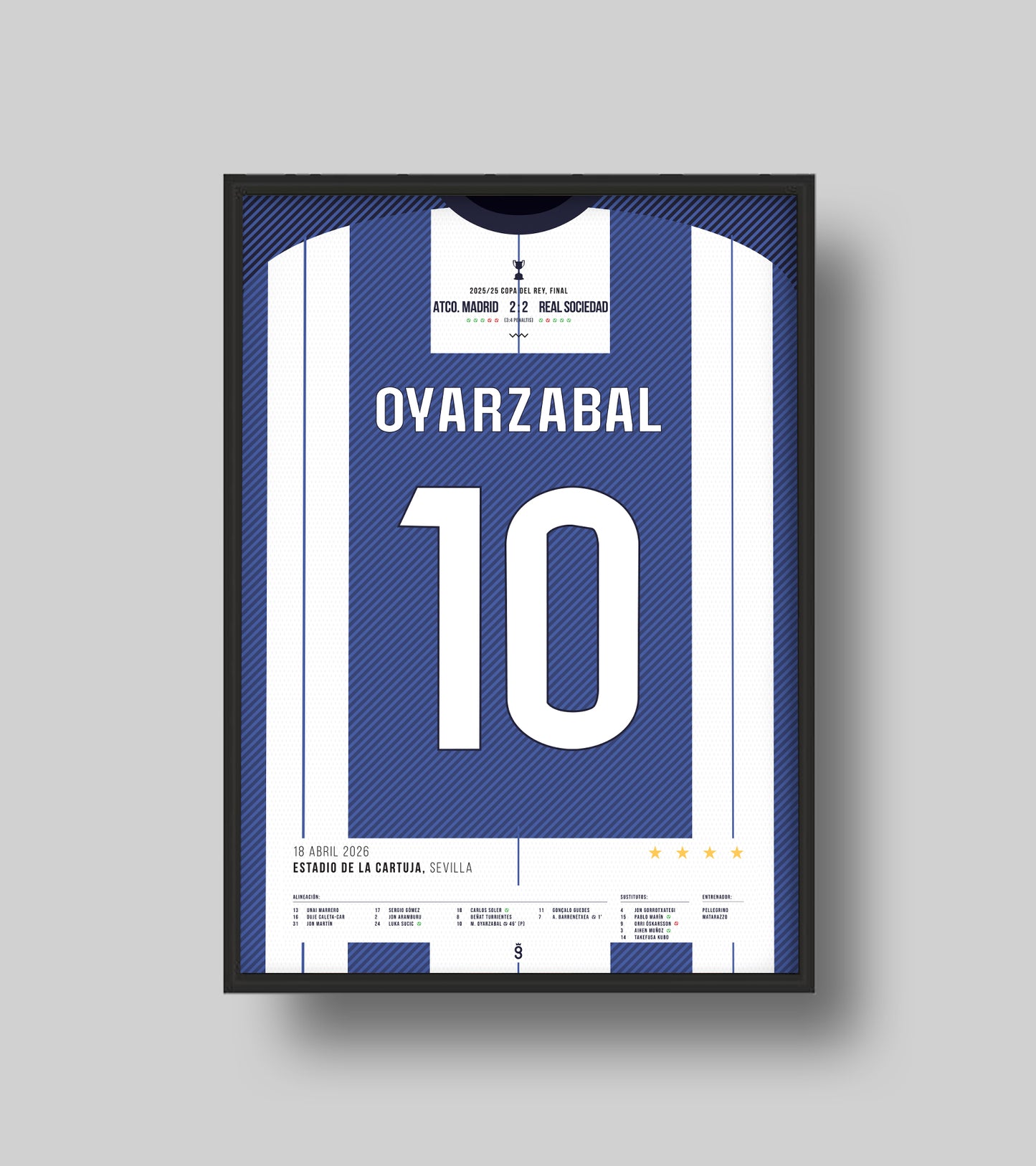 Real Sociedad lift the Copa del Rey (Oyarzabal Jersey ver.)
