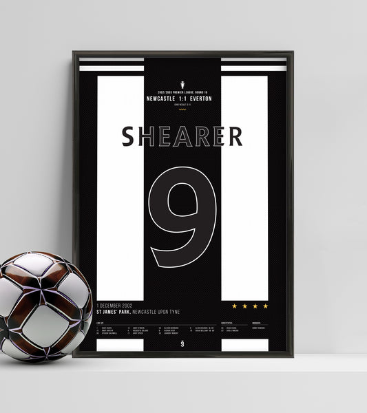 Shearer volley vs Everton (Jersey ver.)