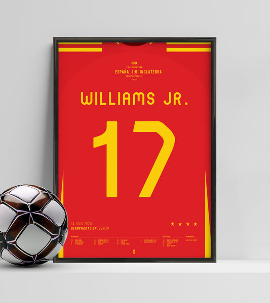Nico Williams' Opening Goal in the Final vs England (Jersey ver.)