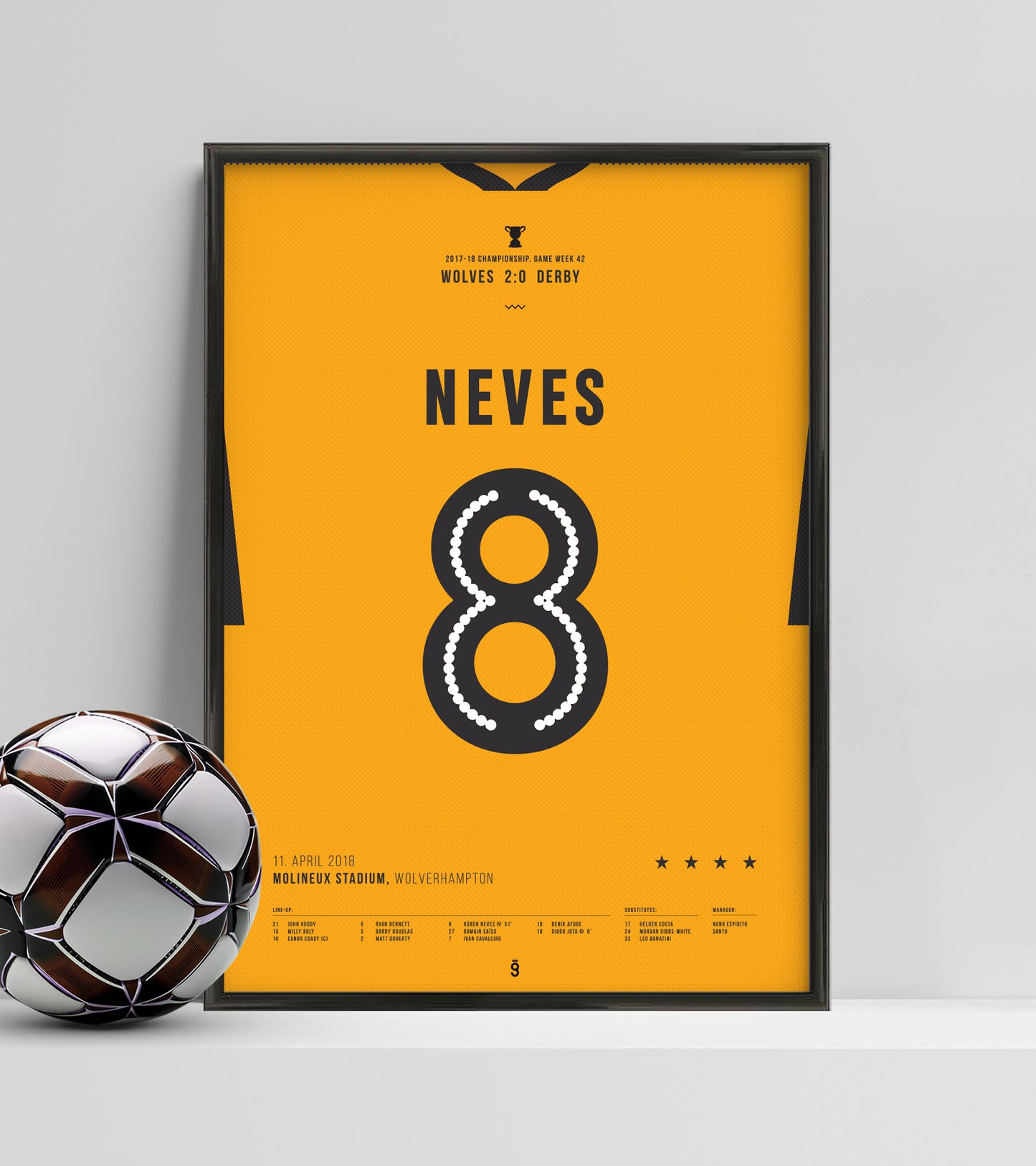 Ruben Neves incredible volley goal vs Derby (Jersey ver.)