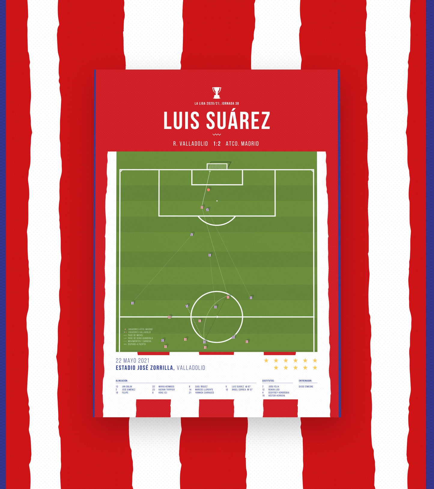 Luis Suárez scores a goal that is worth a Liga title