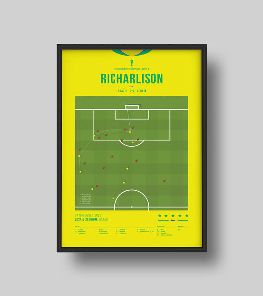 Richarlison anota un sensacional gol en la Copa del Mundo con una patada de tijera
