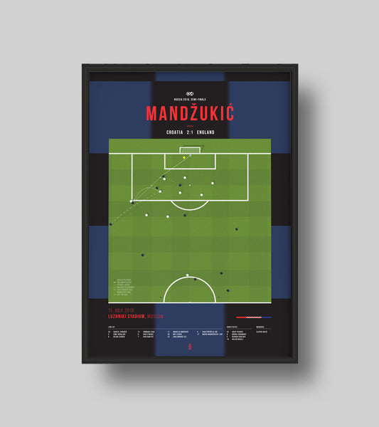 Mario Mandžukić metió a Croacia en la primera final de la Copa del Mundo